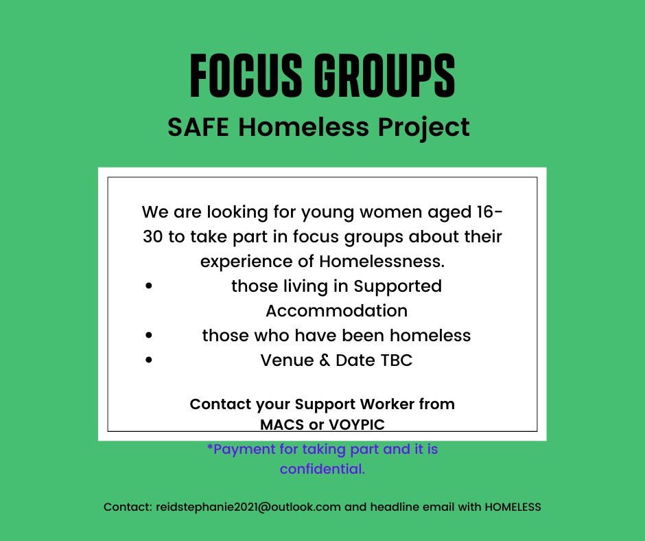 The SAFE Homeless Project flyer