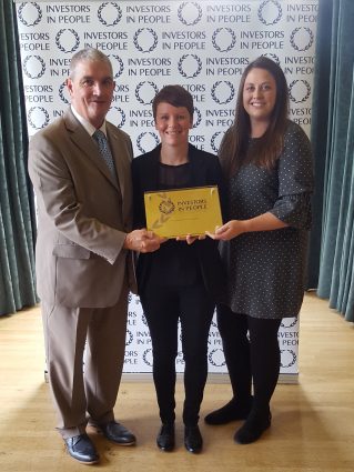 Emma & Claire presented with Investors in People Gold Award
